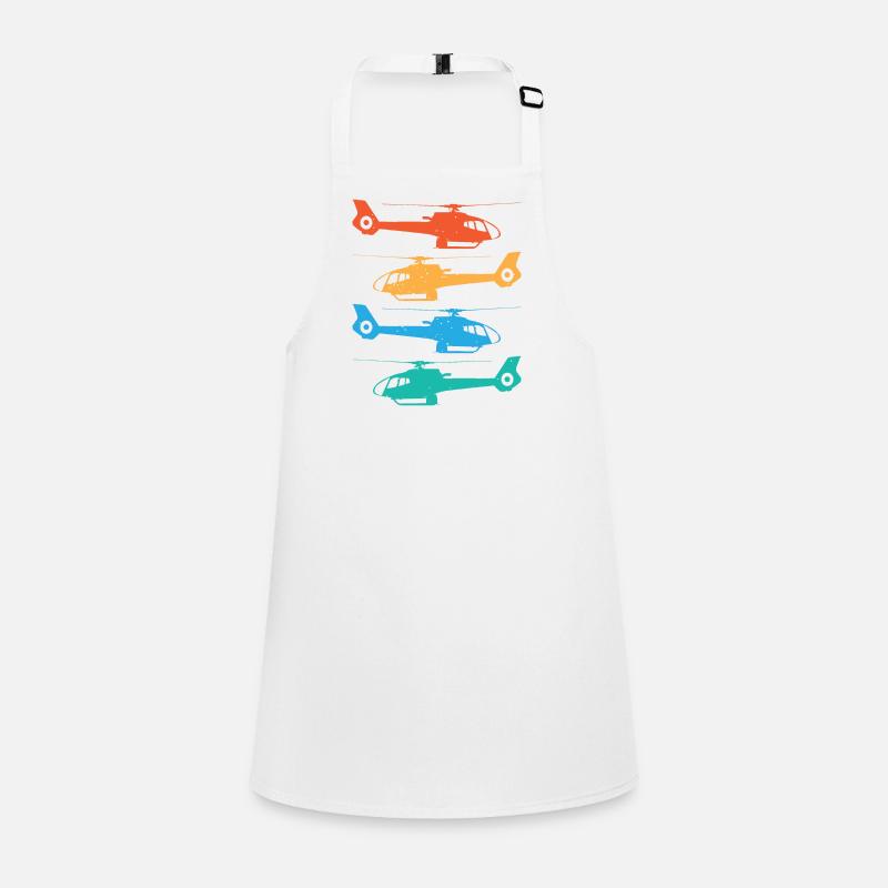 Retro Sunset Helicopter Children's Apron
