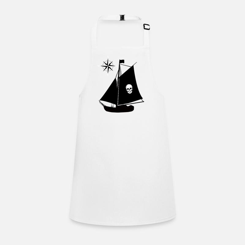 Pirate Ship Skull Compass Windrose Pirates Children's Apron