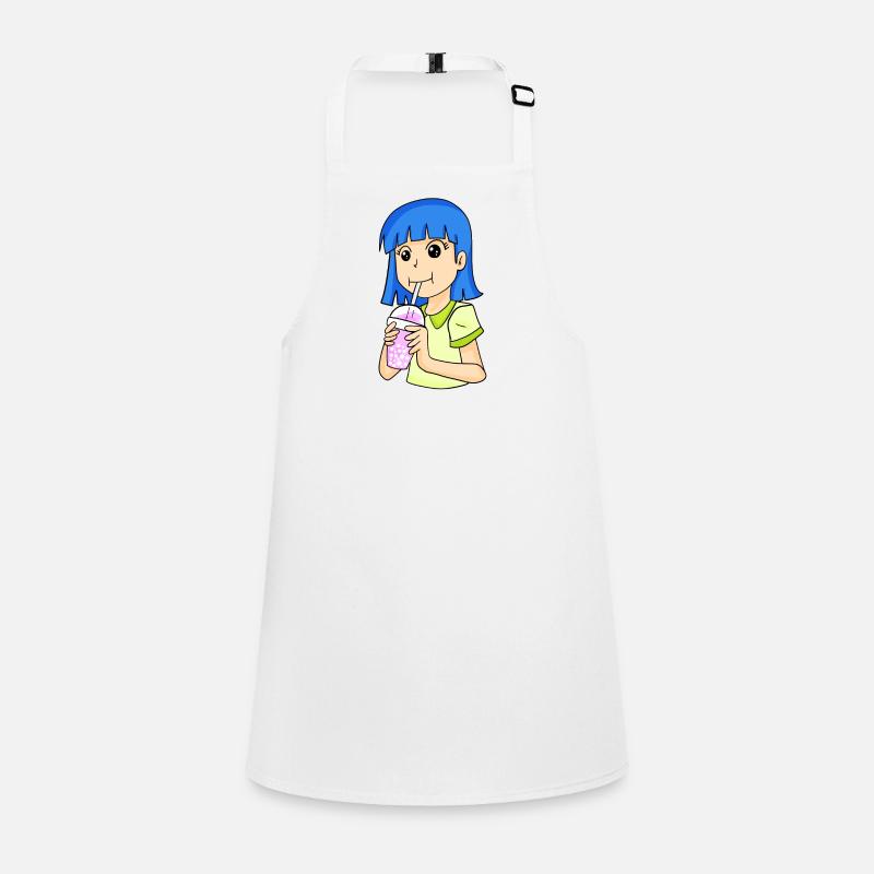 Anime fille avec bubble tea Tablier Enfant