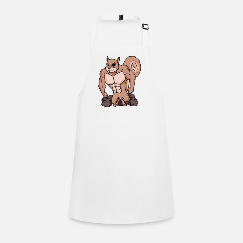 Squirrels with muscles Children's Apron