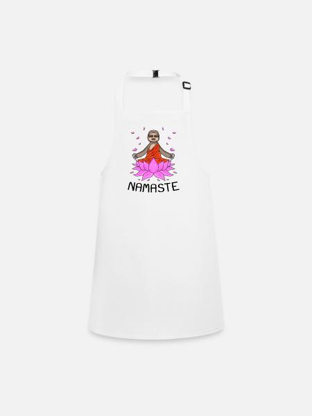 Yoga Namaste paresseux - Tablier Enfant - blanc - Devant