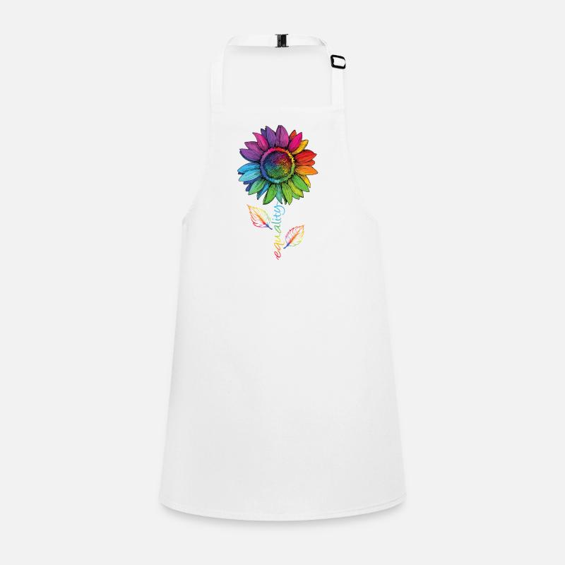 Equality LGBTQ Regenbogen Sonnenblume Blume CSD Schürze für Kinder