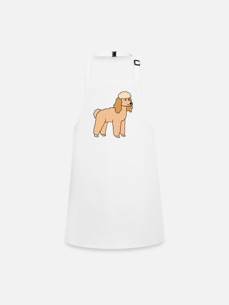 Caniche Chien Race de Chien - Tablier Enfant - blanc - Devant