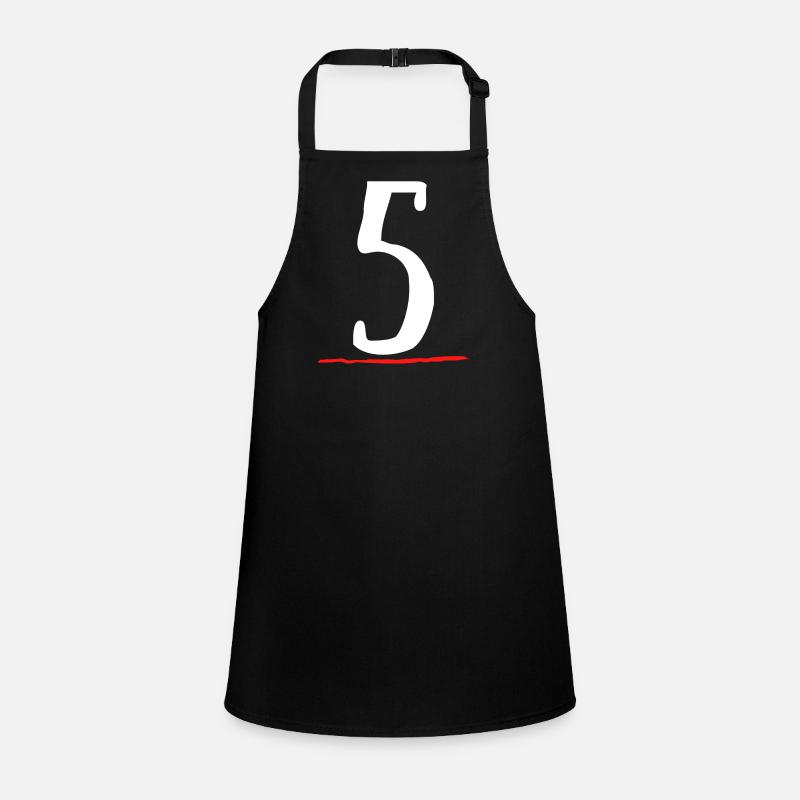 5 five underlined red line Children's Apron