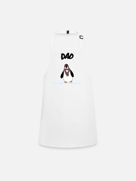 Papa Pingouin - Tablier Enfant - blanc - Devant