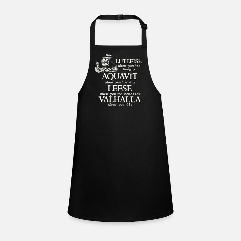Scandinavian Poe, Viking, Lutefisk Children's Apron