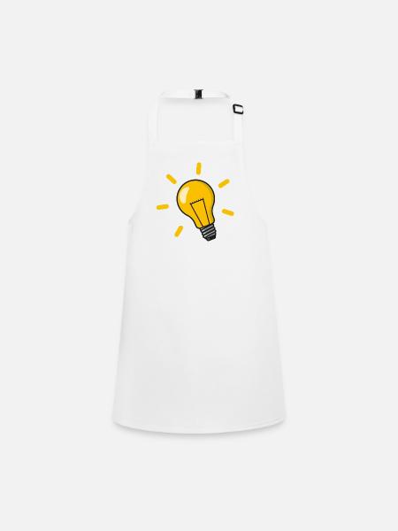 Light Bulb Creativity Idea - Children's Apron - white - Front