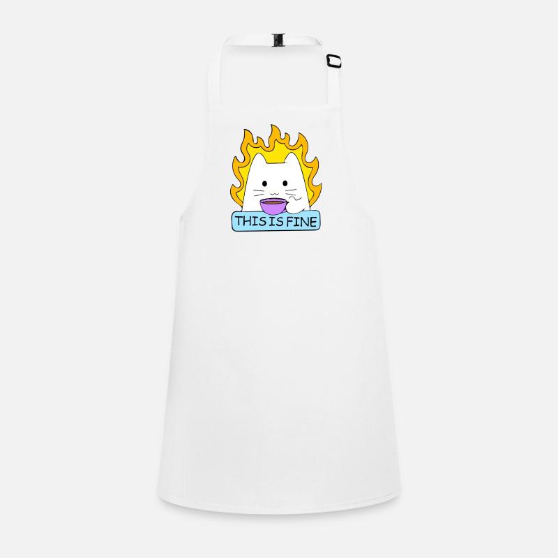 This Is Fine Cat Children's Apron