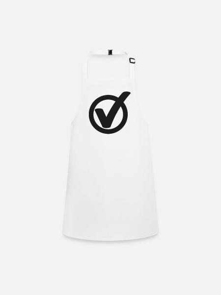 Cochez le signe de coche - Tablier Enfant - blanc - Devant