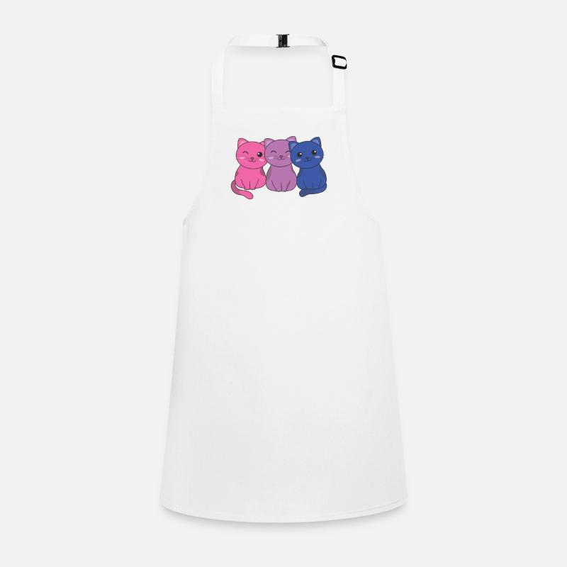 Bi Flag Pride LGBTQ süße Katze Schürze für Kinder