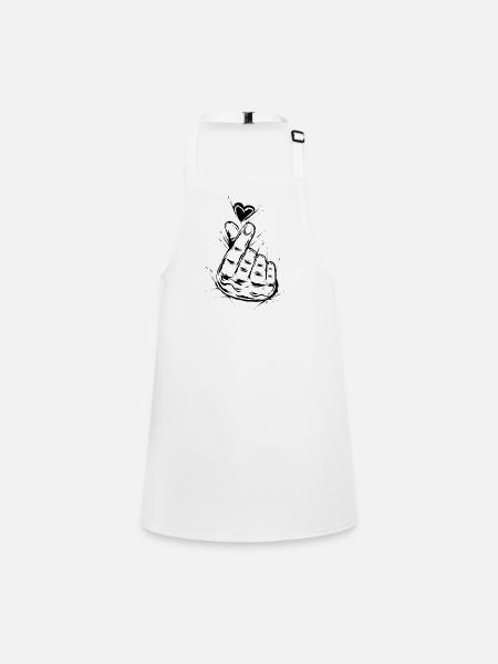K-Pop - Children's Apron - white - Front