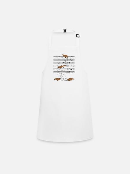 Ornithorynque Ornithorynque Ornithorynque Partitions Cadeau - Tablier Enfant - blanc - Devant