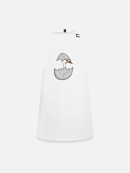 Grue pour bébé - Tablier Enfant - blanc - Devant