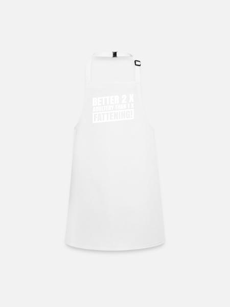 Better 2 x adultery than 1 x mast! For sailing fans - Children's Apron - white - Front