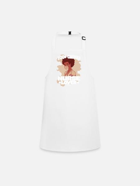 100% Certified Nurse Lover - Children's Apron - white - Front