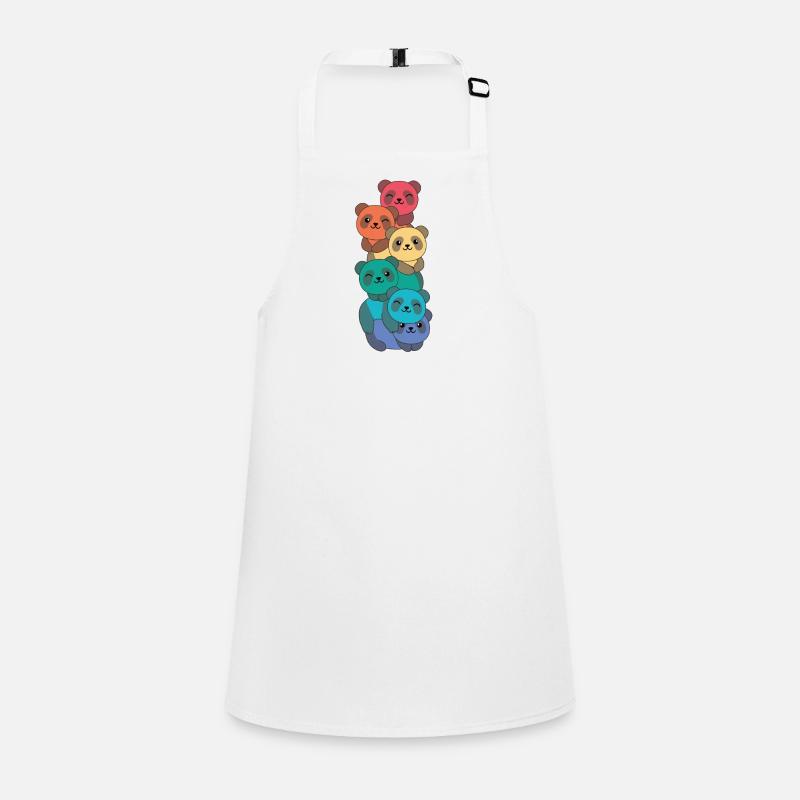 Rainbow Flag Gay Pride LGBTQ Panda cute animals Children's Apron
