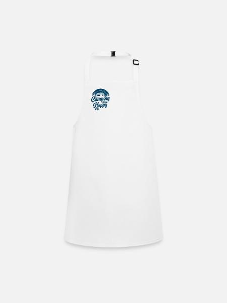Camping Wife Happy Life Caravan Nature Camper - Children's Apron - white - Front
