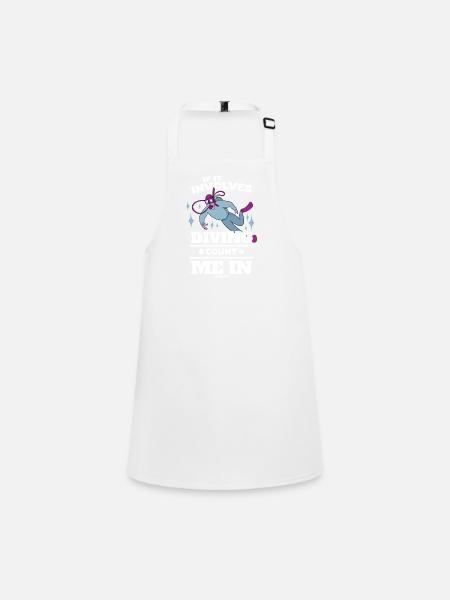 Diving Scuba Instructor Holiday Cadeau d’été - Tablier Enfant - blanc - Devant