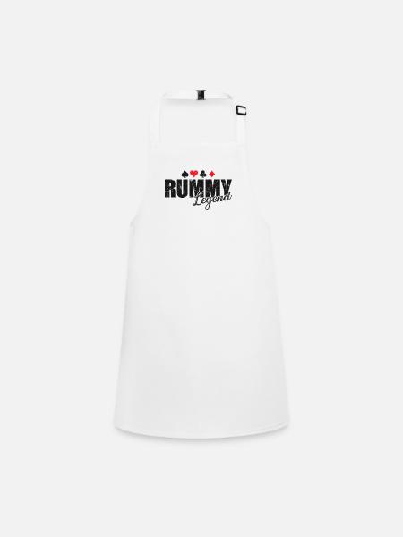 Rummy Legend Hobby Card Game Romme - Children's Apron - white - Front