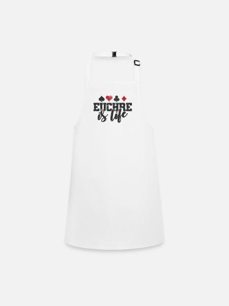 Euchre is Life Card Game Playing Cards - Children's Apron - white - Front