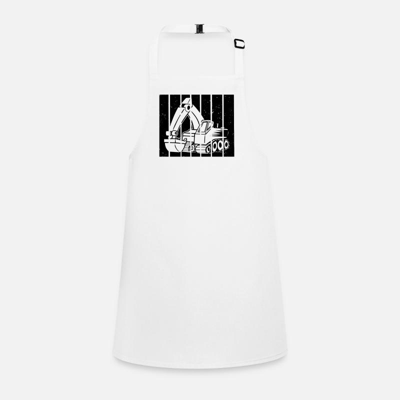 Excavator Driver Gift Retro Sunset Tablier Enfant