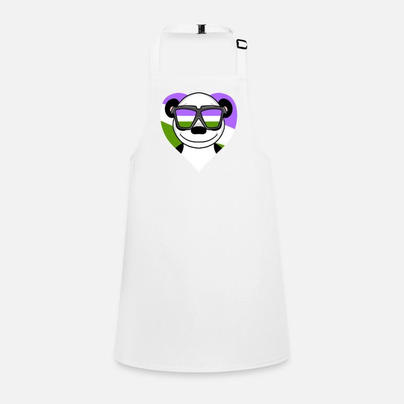 Genderqueer Panda Schürze für Kinder