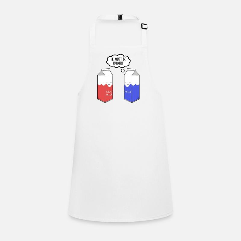 Vegan Vegetarier Sojamilch Soy Spanisch I Geschenk Schürze für Kinder