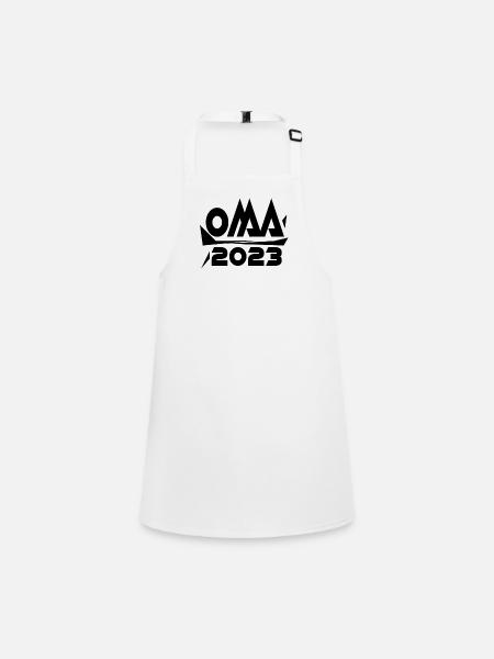 Grandmother 2023 - Grandma Gift - Children's Apron - white - Front