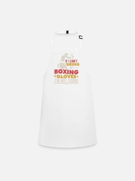 Si je ne peux pas apporter mes gants de boxe, je n’irai pas - Tablier Enfant - blanc - Devant