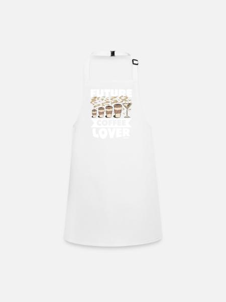 Café Espresso Capuccino Office Fun Cadeau - Tablier Enfant - blanc - Devant