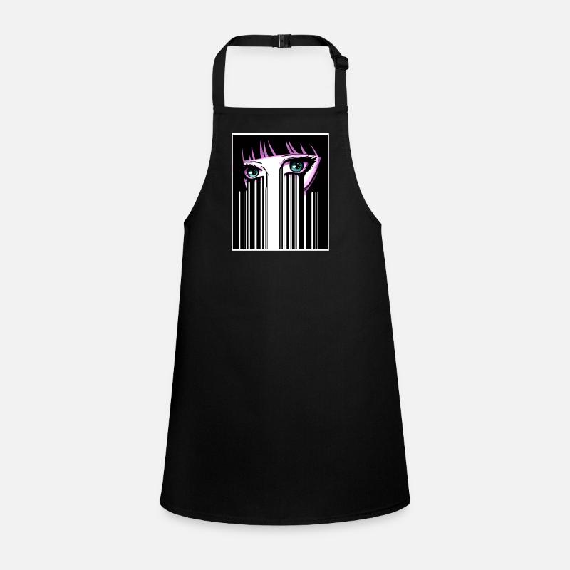 Anime Eyes Japan Barcode Children's Apron