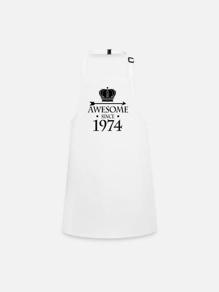 Born in 1974 - Fantastic since 1974 - Children's Apron - white - Front