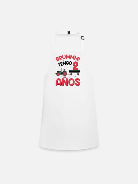 Brummm J'ai 2 ans - Tablier Enfant - blanc - Devant