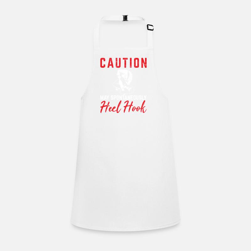 Caution May Spontaneously Heel Hook BJJ Jiu Jitsu Children's Apron