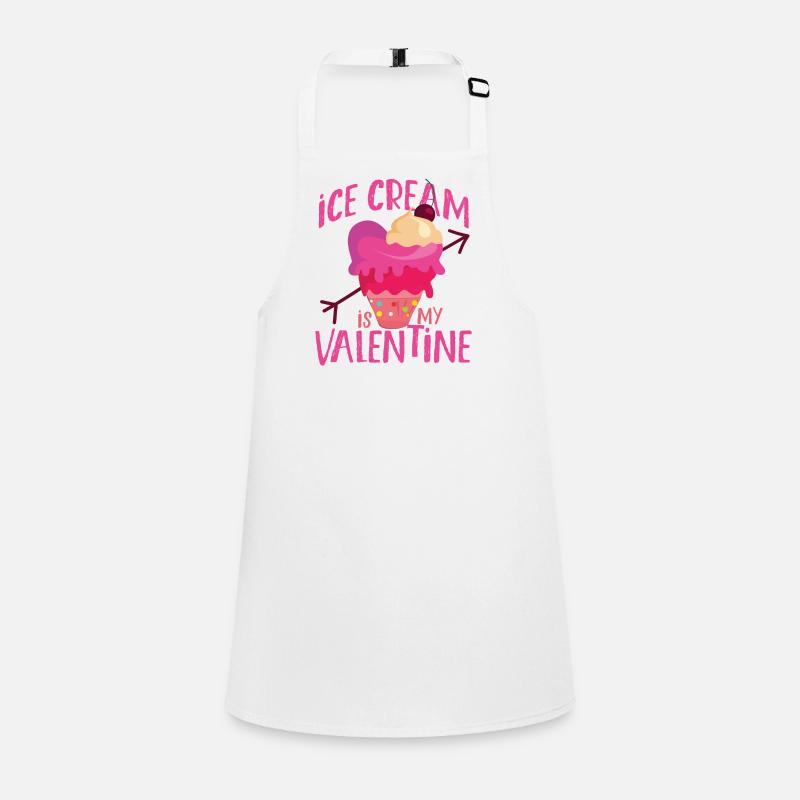 Crème glacée Valentines Day Coeur Tablier Enfant