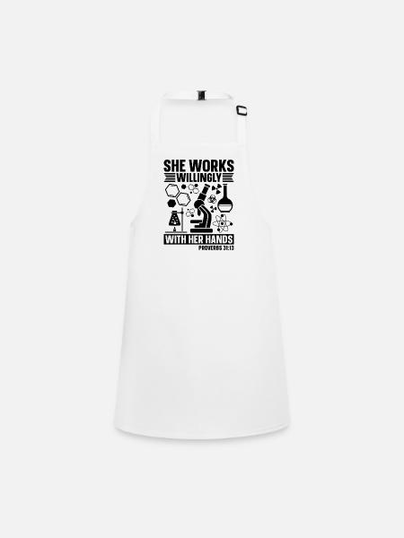 Chemistry Laboratory Technician Science Gift Idea - Children's Apron - white - Front
