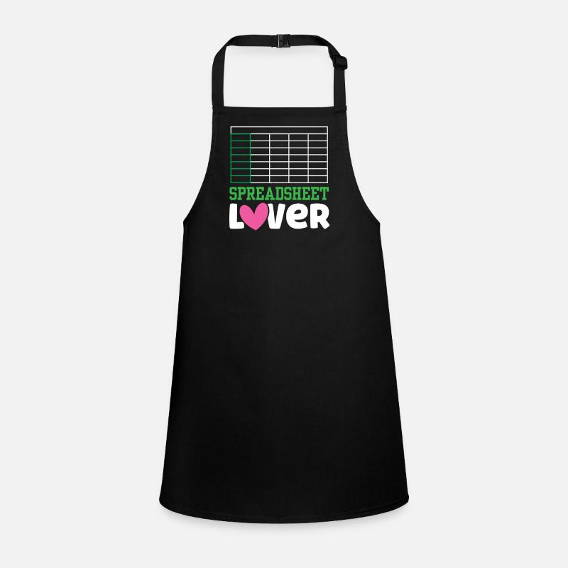 Lovers of Spreadsheets Table Spreadsheet Children's Apron