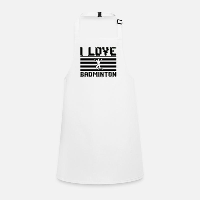 I love badminton Schürze für Kinder