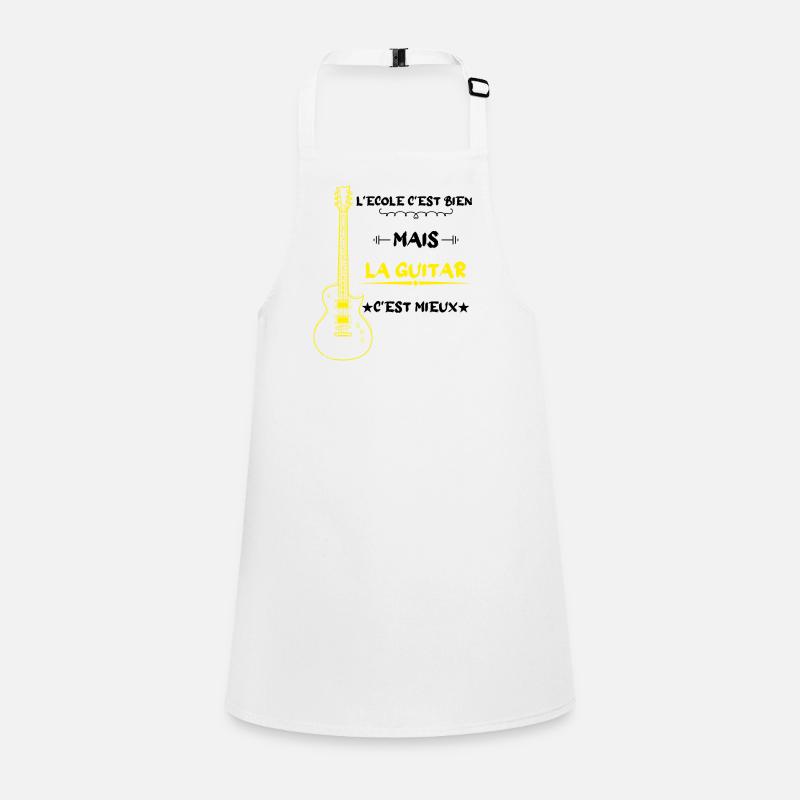 l'école c'est bien mais la guitar c'est mieux Tablier Enfant