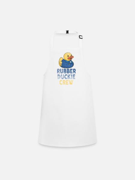 Rubber Duck Rubber Duckie Crew - Schürze für Kinder - Weiß - Vorne