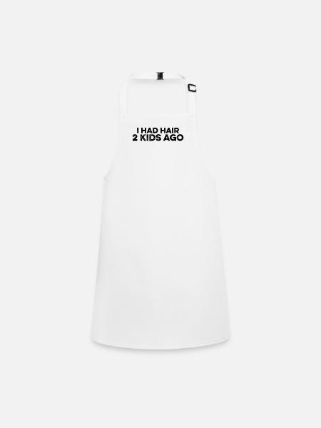 I Had Hair 2 Kids Ago Bald Guy Bald Head Husband - Children's Apron - white - Front