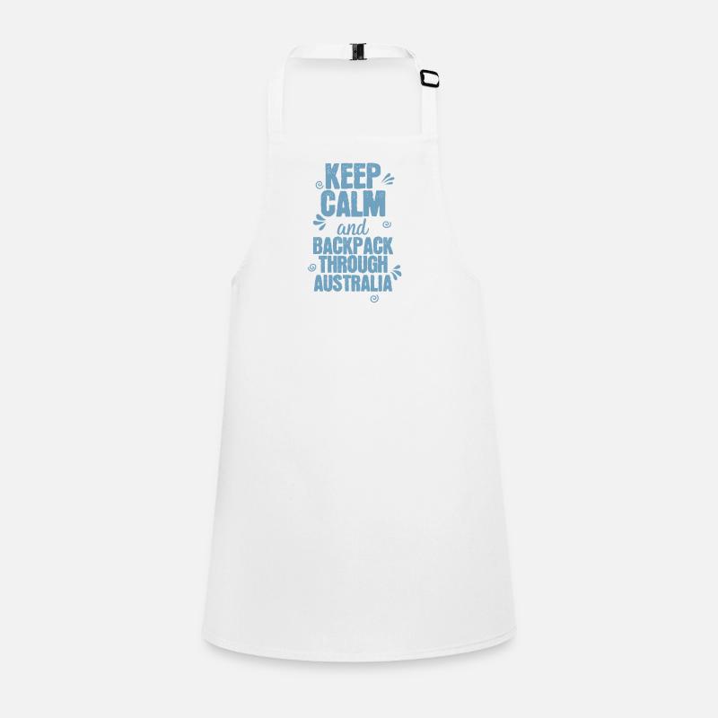 Keep Calm and Backpack through Australia Children's Apron
