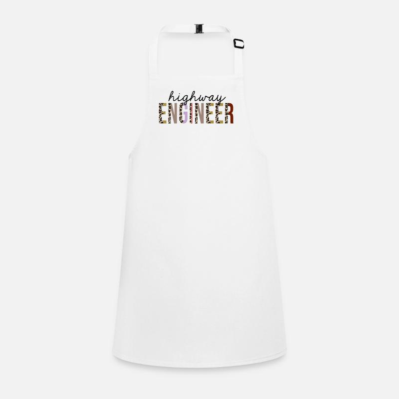 Highway Engineer Leopard Print Funny Children's Apron
