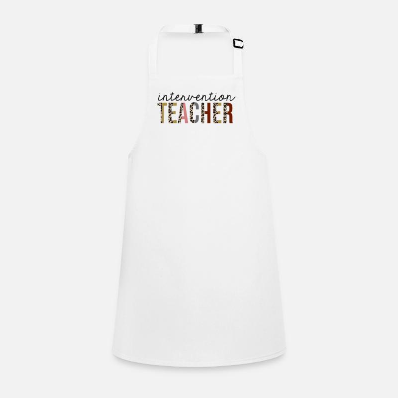 Intervention Teacher Leopard Print Funny Children's Apron
