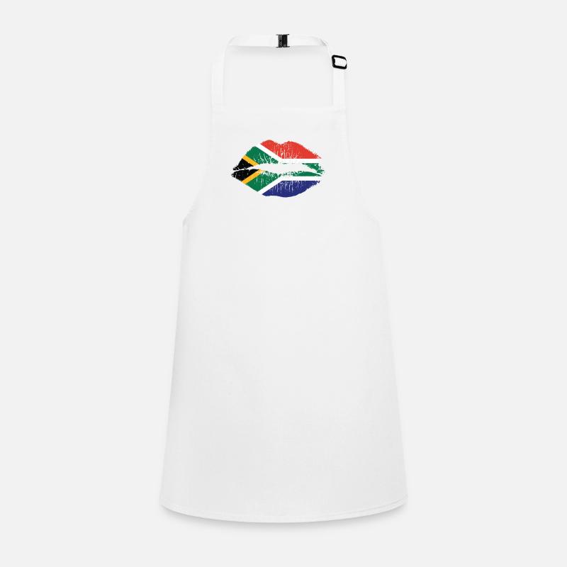 Bouche Lèvres avec Afrique du Sud Couleurs Continent Tablier Enfant