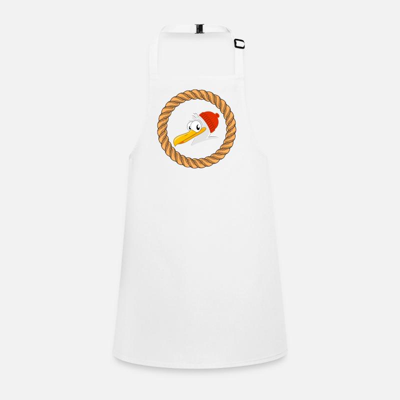 Seagull with wool hat for sailors boaters captains Children's Apron