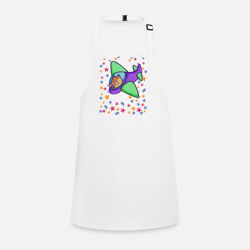 Owl Pilot Airplane Starry Sky Children's Apron