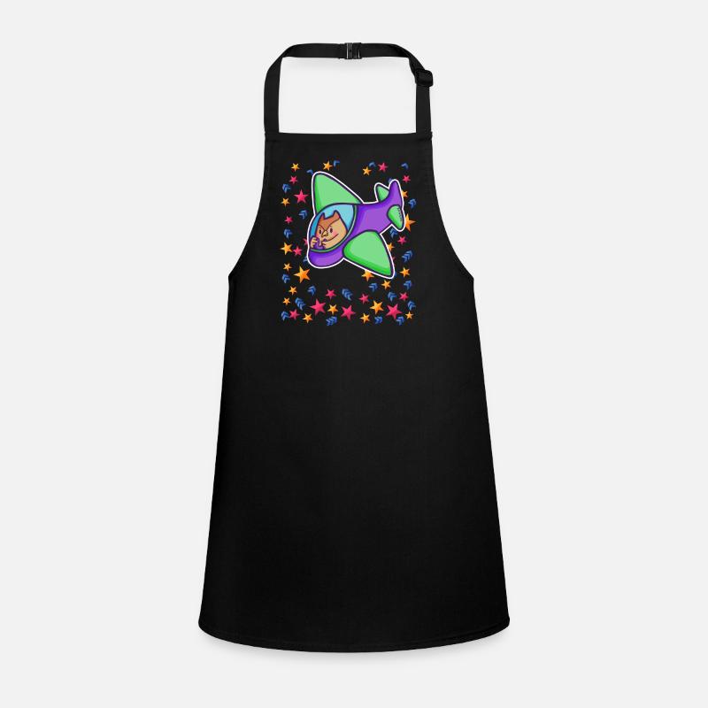 Owl Pilot Airplane Starry Sky Children's Apron