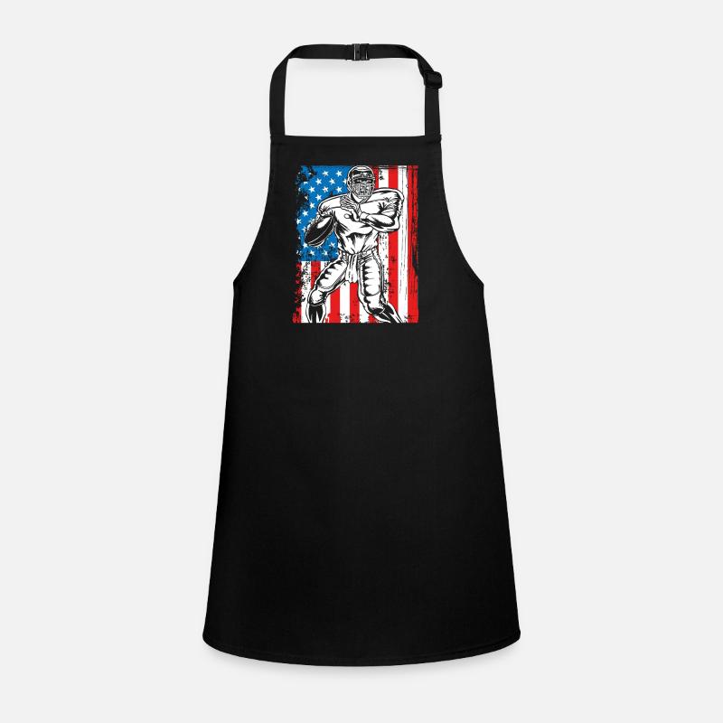 Quaterback on a Usa flag Children's Apron