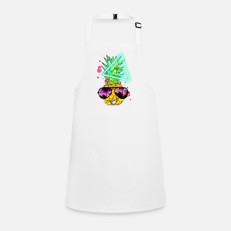 Drôle d’ananas néon rétro Tablier Enfant